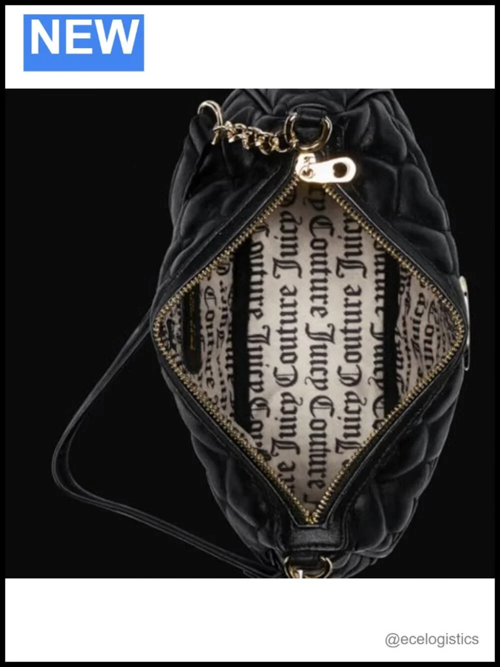 Juicy Couture Quilted Satchel with Chain Strap, Gold-Tone Heart Hardware